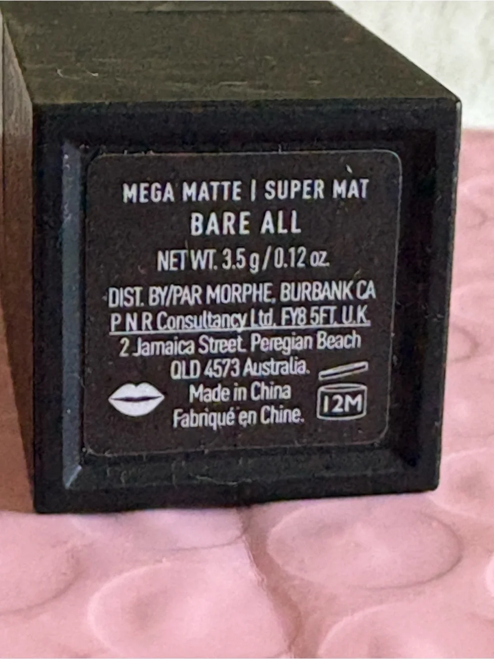 Morphe Bare All Mega Matte Super Mat Nude Pink Lipstick